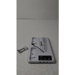 Console Cooling Station RGB Fan Dual Controller Charging Universal Accessories with Headset Holder (White)