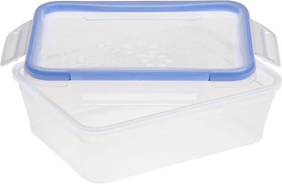Snapware Total Solution 8.5-Cup Plastic Food Storage Container with Lid, 8.5-Cup Rectangular Meal Prep Container, Non-Toxic, BPA-Free Lid with 4 Locking Tabs, Microwave, Dishwasher, and Freezer Safe