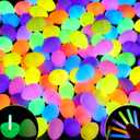 JOYIN 120 Pcs Easter Eggs with 120 Mini Glow Sticks for Kids Glow-in-The-Dark Basket Stuffers Fillers Gift, Easter Egg Hunt Game Party Favors Decorations Supplies, Classroom Prizes