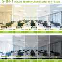 YXL 6 Pack 2x2 LED Flat Panel Light Drop Ceiling Light Fixture, 5200LM, 5CCT LED Drop Ceiling Office Light, 40W/35W/30W/25W/20W Selectable,6500K/5000K/4000K/3500K/3000K,Dimmable 0-10V,ETL