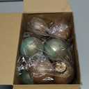 Suilung 24 Pcs Neutral Textured Christmas Ball Ornaments 2.36'' Vintage Christmas Tree Decor Rustic Distressed Ornaments with Loop Shatterproof Hanging Ball for Farmhouse Xmas Decor (Nostalgic Color)