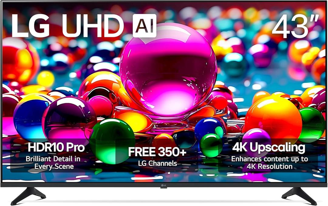LG 43UA7700P 43 inch Class UA77 Series LED AI 4K Smart webOS TV (2025)