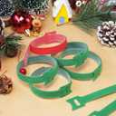 120 Pcs Christmas Garland Ties, Holiday Garland Twist Ties for Banister Christmas Decoration, Nylon Garden Plant Cable Straps, Decorative Christmas Tree Wreath Railings Stairways Ties Green