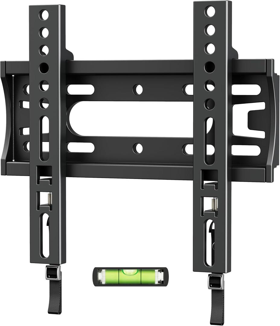 IWORBOARD 32 40 42 inch Fixed TV Monitor Wall Mount for LED LCD TVs & Monitor, Low Profile Small RV TV Mount, Easy Slim Flat Wall Bracket, Max VESA 200x200mm, 66lbs, Single Stud, Fit 19 24 42 inch