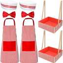 Pextian Easy Couples Halloween Costumes for Adults, Hot Dog Vendor Costume Adult, Duo Halloween Costumes for Best Friends