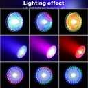 Moving Head dj Lights for Parties - BETOPPER Stage Lights 120W COB LED RGBW 4-in-1 DMX Wash Strobe Light for Parties Live Show Disco Events Concert(2)
