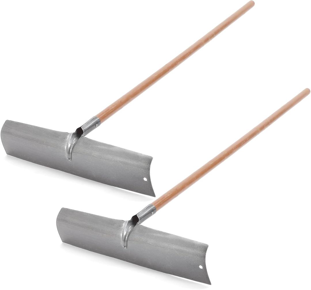 Gisafai 2 Pack 60" Concrete Placer Rake with 22" Wide Steel Rake Head