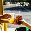 50 Pack 16 oz Round Bottom Plastic Cups with Lids and Straws, Disposable Coffee Cups with Lids, To Go Iced Coffee Cups with Lids, Disposable Cups for Party, Smoothie Cup for Cold Drinks