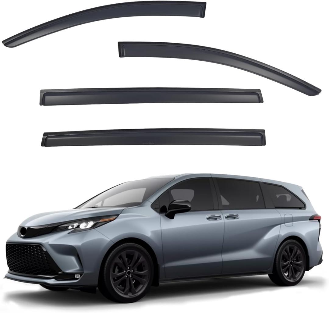 YLSCOO Window Visors Rain Guards Compatible with 2021-2026 Toyota Sienna