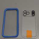 SPORTLINK for Waterproof iPhone 17 Pro Max Case - Built in Screen Protector/Full Body Dustproof/Shockproof/Dropproof/IP68 Underwater for iPhone 17 Pro Max Case 6.9 inch Blue/Frosted Clear