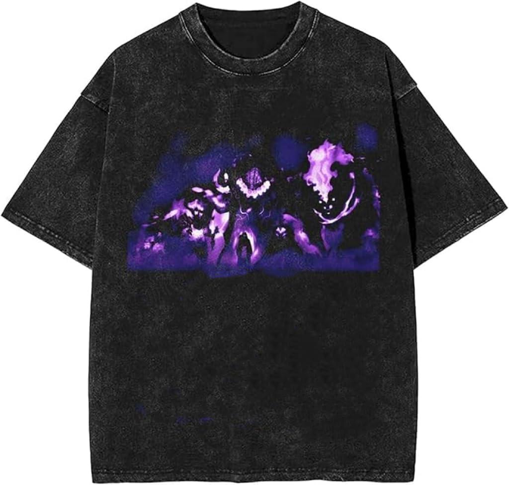 Y2K Tops Summer Casual Tee Streetwear Harajuku Top Tshirt (Black, M)