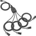 DEWENWILS Outdoor Extension Cord with 1 to 4 Splitter, Total 31FT (Max 13FT from End to End), Waterproof Extension Cord, Heavy Duty for Outdoor String Light, Patio, Deck, Porch, Black, ETL Listed