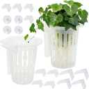 2 Pack Upgraded Aquarium Plant Holder, Large Fish Tank Plant Holder with Suction Cup and 3 Size Hooks for Different Tank Thickness