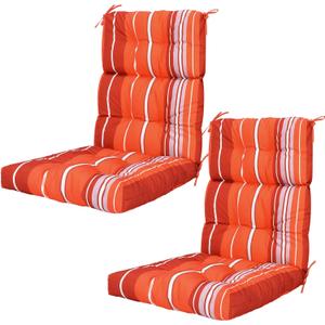Dilunave 2 Pack Outdoor High Back Chair Cushions 46 x 22 Inch Patio Adirondack Chair Cushion Indoor Outdoor Furniture Patio Tufted Seat Accessories