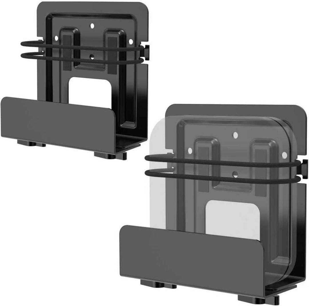 2 Pack Cable Box Mount and Modem Mount, Adjustable Wall Mount for Small and Wide Devices, Media Players, Cable Boxes, Modems, DVD Players
