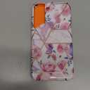 SURITCH for Samsung Galaxy S22 Case, [Built-in Screen Protector] Full Body Protection Shockproof Rugged Bumper Slim Soft Silicone Protective Cover for Galaxy S22 6.1 Inch (Marble Rose)