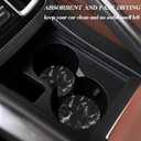 3 x Car Coasters for Drinks AbsorbentCute Car Accessories for Women and Lady2 Pack 2.95inch Car Cup Holder CoastersUniversal Non Slip Cup Holder Insert Coaster (Black Marble)