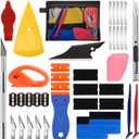 JIURUN 36 PCS Car Window Tint Kit, Vinyl Wrap Tool Window Tint Squeegee Tools Vehicle Glass Protective Film Installation Kit Automotive Window Film Tinting Kit