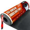 PAMAZY Neoprene Rubber Sheet Roll 1/16" Thick x 8" Wide x 5Ft Long with Adhesive Backing (Including Utility Knife), Heavy Duty Self Rubber Seal Strips Roll for DIY Gaskets, Flooring, Seals