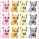 Chalyna 12 Pcs Cute Stuffed Animal Toy 4 Inch Mini Plush Mermaid Tiger Turtle Puppy Pig Alpaca Cat Ornaments Stuffed Doll Keychain Handbag Pendant for Birthday Party Favors DIY Home Decor (Cat Style)