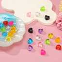 MECCANIXITY Resin Heart Charm, Valentine Love Heart Pendants Transparent Keychains Charm for DIY Jewelry Making Bracelet Necklace Earrings Party Decoration