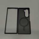 BENTOBEN Magnetic for Samsung Galaxy Z Fold 6 Case [Compatible with Magsafe] Translucent Matte Phone Case Samsung Z Fold 6 Slim Shockproof Women Men Protective Cover for Galaxy Z Fold 6 7.6", Black