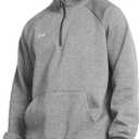 Under Armour Men's Rival Fleece Quarter Zip (Medium, (025) Castlerock Light Heather / / White)