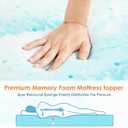 Sweetcrispy Mattress Topper King, 3 Inch Thick Memory Foam Gel Infused Cooling Toppers Pad for King Size Bed, Sleeper Sofa, RV, Camper, CertiPUR US Certified, Ventilated and Breathable