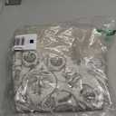 jinchan Linen Valance Kitchen Curtain for Windows Double Layer 16 Inch for Living Room Bedroom Window Treatment Light Filtering Vintage Rustic Farmhouse Cottagecore Rod Pocket 1 Panel Grey on Beige