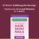 Nature's Bounty Advanced Hair, Skin & Nails, Argan-Infused Vitamin Supplement with Biotin and Hyaluronic Acid, 150 Rapid Release Softgels, 50 Total Servings (EXP 07/31/27)