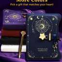 Hoci Poci Diary with Lock and Keys for Girls Gift Ideas, 360 Kraft Pages Journal for Women, B6 Refillable Notebook for Writing with Pen and Bookmark (Astro Black)