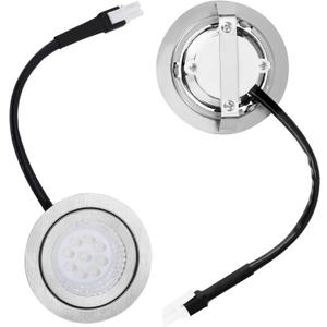 Gosknor 2pcs Range Hood Light Bulbs Recessed, DC 12V 6500K Stainless Steel Range Hood LED Light Replacement Lights Accessories for Stove Kitchen