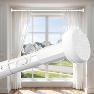 Tension Curtain Rod No Drilling, Heavy Duty 39-173 Inch, White