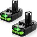 Bonadget Advanced 4Ah Battery for Ryobi 18V Battery ONE+ for Ryobi Battery 18V P102 P108 P189 PBP005 PBP006 PBP2005 P190 P197 Cordless Tool Lithium-ion 2PACK