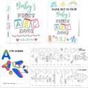 Hongpar Baby's First ABC Book Baby Shower Activity Keepsake Game,Alphabet Coloring Baby Books for Baby Shower, Baby's First Alphabet Coloring Book, Alphabet A to Z Vehicle Coloring Pages