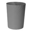 Small Plastic Trash Can - 1.8 Gallon - Grey - Wastebasket Garbage Can Container - Bathrooms, Laundry Room, Kitchens, Offices