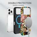 for iPhone 17 Pro Max Case Floral Design | Compatible with MagSafe | 6.6ft Drop Tested | Cute Flower Girly Protective Designer Cases for Women (Colorful Flower Gradient)