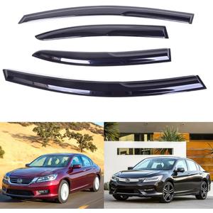 4PCS Rain Guards Side Window Visor Vent Outside Mount Fits for Honda Accord 2013 2014 2015 2016 2017 4 Door Sedan