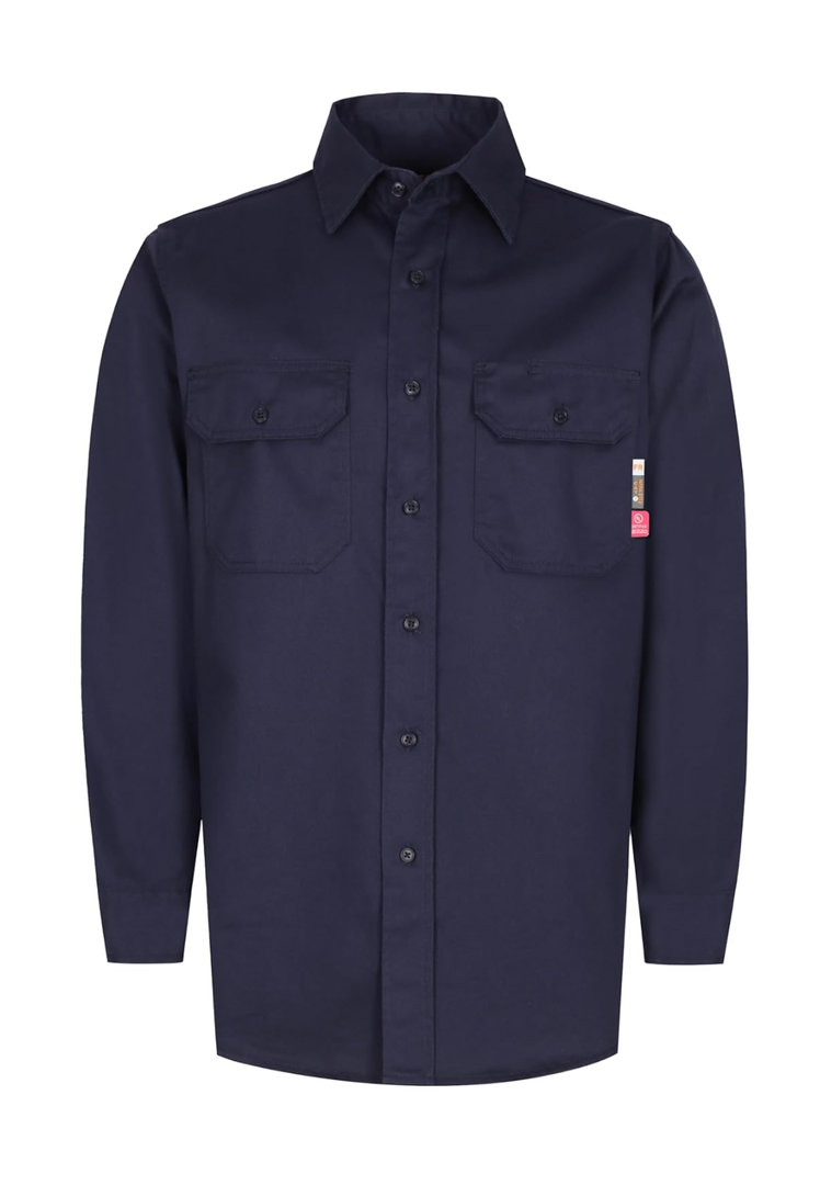 KONRECO FR Shirts for Men Button Down Flame Resistant HRC2 Men's Welding Shirts M
