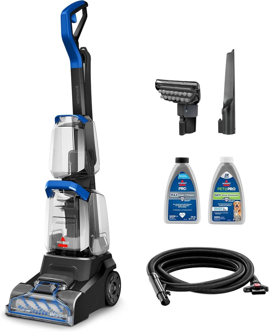 BISSELL TurboClean PET, Upright Carpet & Upholstery Cleaner, 3948
TurboClean technology for powerful pet hair and stain removal; upright design for full-room carpet care