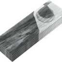 30-Sheet Subway Peel and Stick Backsplash, 12" x 4" Glossy Pietra Grey Acrylic Self Adhesive Waterproof Wall Stickers, Stick on Tiles for Kitchen Bathroom Shower