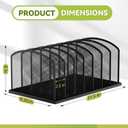 MINDEPOT Desk File Organizer 7 Sections Upright Mesh File Sorter Organizer for Desk, Office Organization File Holder for Home, Office & Classroom (Black, 1Pack)