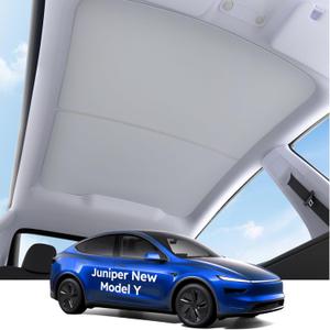 Tesla Model Y Sunshade Roof Never Sag Heat-Insulating, UV-Protective, Nano Ice-Crystal Coatings Interior Accessories for Tesla Model Y 2025-2026