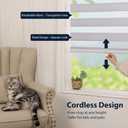 SMONTER Cordless Zebra Blinds for Windows Zebra Roller Shades with Metal Valance Free Stop Dual Layer Sheer Blinds Day Night Privacy Light Filtering, W23 x H72, Light Grey