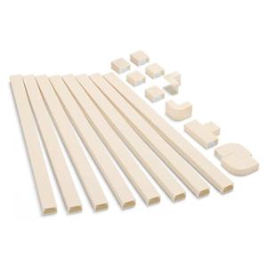 126in Cord Hider Kit, Wire Hiders for TV on Wall, Paintable Cable Management Kit, Wire Cover for Wall Mount TV, Hide Wires Along Wall, Beige Cord Cover Wall Wire Management, 8xL15.7in W0.95in H0.55in