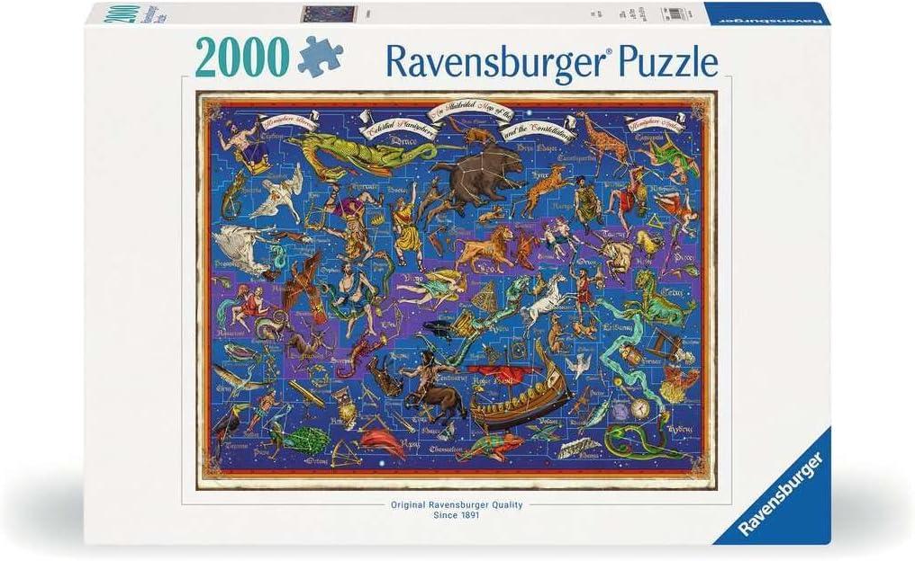 Ravensburger - Constellations - 2000 Piece Jigsaw Puzzle - Stunning Imagery - Beautiful and Intricate - Unique Depiction of The Zodiac Symbols - Premium Quality - Puzzles for Adults