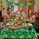 St Patricks Day Decorations - 4PCS Shamrock Garland Banner for Irish Party Supplies, DIY Clover Hanging Banners for Home Mantel Wall Decor, 8.2ft Long, Green & Light Green Felt