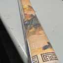 Gold Chinoiserie Mahjong Mat for Table, Chinese Nature Sunset Mountain Landscape 31.5" x 31.5" Non-Slip & Noise Reduction Mahjong Mat for Poker Dominoes Cards & Board Games
