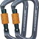 SOB Auto Locking Climbing Carabiner Clips,Heavy Duty Asymmetrical Carabiner Connector Used for Rappelling Gear Rescue Outdoor Projects Dog Leash