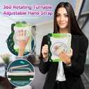 for iPad 9th 8th 7th Generation Case iPad 10.2 inch with HD Screen Protector, 360 Rotating Kickstand/Hand Strap, Shoulder Strap, Heavy Duty Military Grade - Kids Friendly (Green)